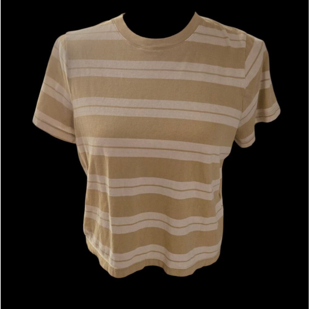 Madewell striped crop top, size small